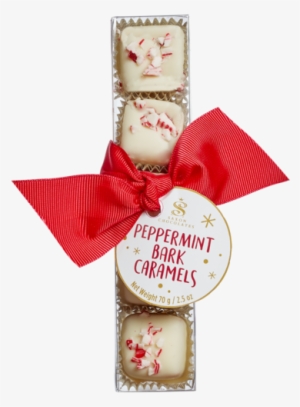 White Peppermint Bark Caramels Box - Peppermint Bark