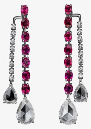 Two Pear Shaped Modified Brilliant Cut Diamonds Totaling - Earrings