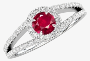 Rubies Represent Love, Passion, Courage And Emotion - Purely Diamonds 0.27ct Round Cut Ruby 18ct White Gold