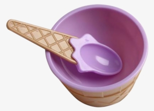 Ice Cream Bowl & Spoon Set - Purple Children's Plastic Ice Cream Bowls Spoons Set