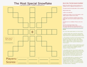 Snowflake Game Board - Cross