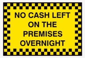 No Cash Left On Premises Sign - Cherry Pie Cross Stitch