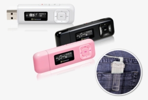 Featuring A Compact Size And A Convenient Built-in - Transcend Mp330