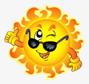 Funny Sun, Sun With Sunglasses, Happy Sun, Face Illustration, - Solar Energy! How Does It Work? - Science