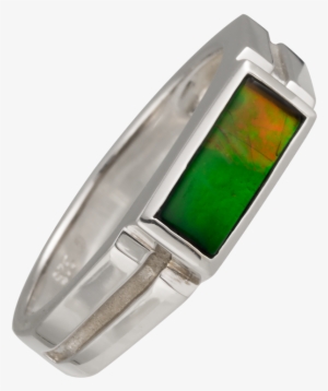 Modern Sterling Silver Blair Ring Korite Ammolite Png - Korite