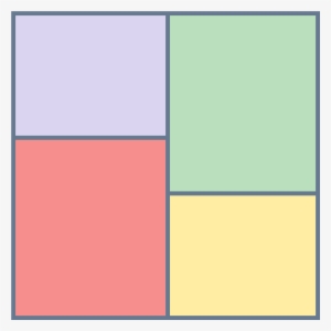 The Icon Is A Square Composed Of Four Separate Sized - Коллаж Пнг