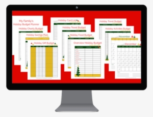 Family Holiday Budget Planner Computer Image - Computer Monitor