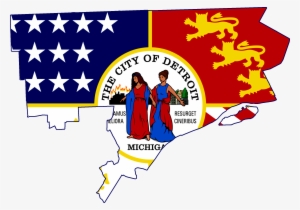 Flag Map Of Detroit - Worst American City Flags