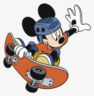 Skateboarding Clipart Mickey Mouse Clubhouse - Mickey Mouse On A Skateboard