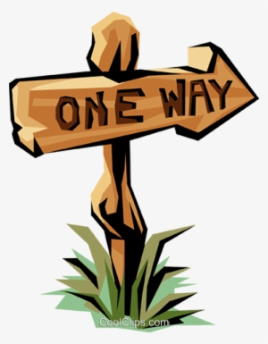 One-way Sign Royalty Free Vector Clip Art Illustration - Am The Way The Truth