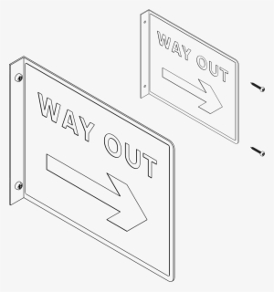 Budget Projecting One Way Sign - Diagram