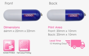 Pill Usb Stick Print Area - Usb Flash Drive