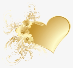 Gold Heart With Flowers - Missing My Niece In Heaven Quotes