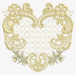 32 - Golden Heart - Embroidery
