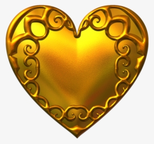 Golden Heart Png Download - Heart Clipart