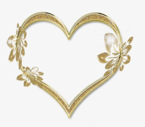 Golden Heart Butterfly - Золотое Сердце Рамка Png