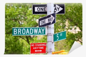 Broadway, 5th Avenue And One Way Street Signs, New - Harlem
