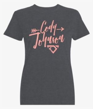 Ladies Cody Johnson Grey With Pink - T-shirt
