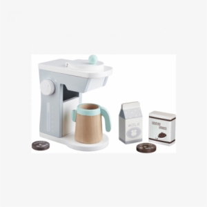 Wooden Coffee Maker Set In Grey - Kids Concept Toy Coffee Maker Set White