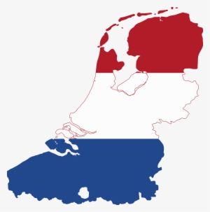 Flag Map Of The Dutch Language - Netherland Flag Map