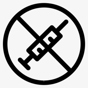 Syringe Prohibition Sign Outline Variant Comments - No Injection