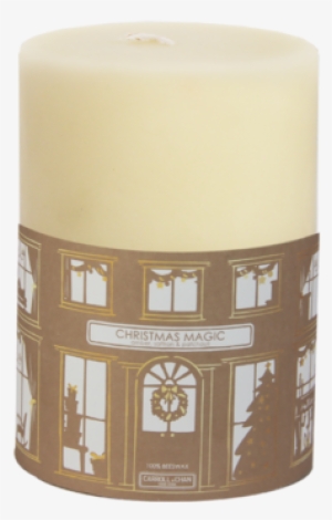 Christmas Magic 100% Beeswax 3×5 Inch Pillar Candle - 100% Pure Beeswax Candles