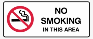 Brady Prohibition Sign - No Smoking Room Sign