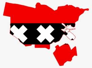 Flag Map Of Amsterdam - Amsterdam Flag And Map