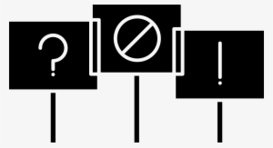 Signals Group Of Three With Question Prohibition And - Icon
