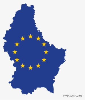 Eu Flag Vector Map Of Luxembourg - Italy
