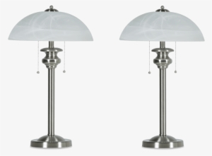 Set Of 2 Brushed Nickel Desk Lamps - Product