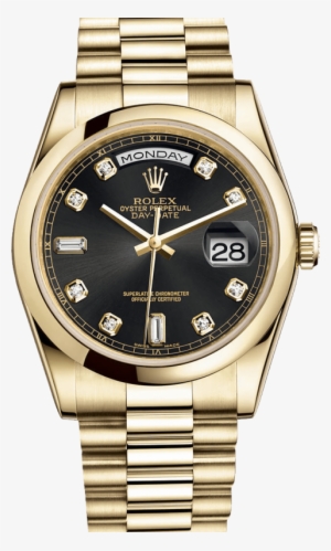 Free Png Men's Wrist Band Watch Png Images Transparent - Rolex Day Date Gold With Diamonds