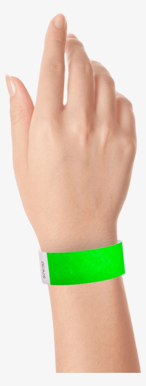 Product Thumbnail Image - Wristco Neon Red 34 Tyvek Wristbands 1000 Pack Paper
