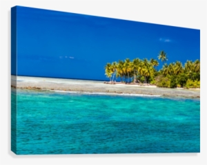 Tropical Island Background Canvas Print - Palm Trees