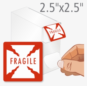 Fragile Shipping Labels In Dispenser Box