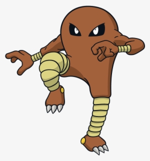Hitmonlee Pokemon Character Vector Art - Hitmon Lee