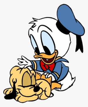 Disney Babies Clip Art 2 - Baby Donald Duck And Pluto