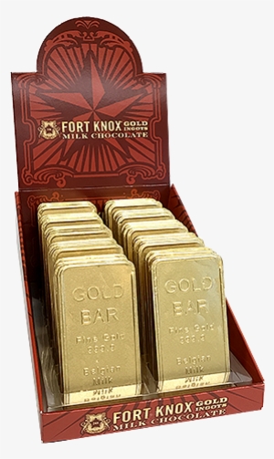 Fort Knox Belgian Milk Chocolate Gold Ingots 1 Oz - Belgian Milk Chocolate