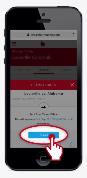 Retrieve The Ticket Transferred To You By Selecting - Iphone