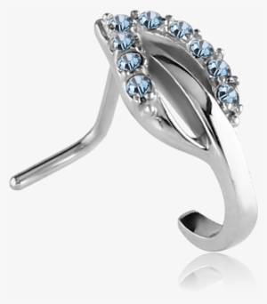 Clasic Cz Leaf Nose Stud