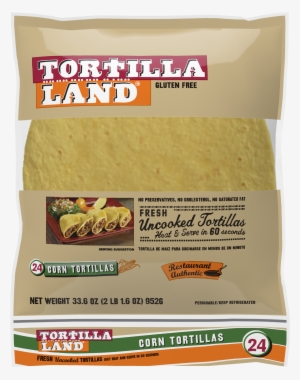 Tortillaland Uncooked Corn Tortillas, - Tortilla Land Medium Fresh Uncooked Flour Tortillas,