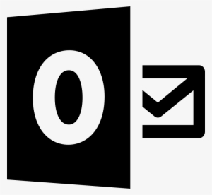 Outlook Logo - - Hotmail Black Logo Png