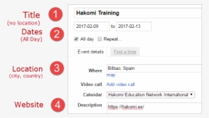Calendar How To - Hakomi