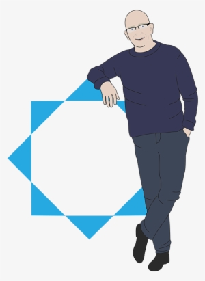 Paul Leaning On The Intellelearn Logo - Standing