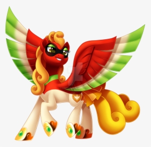 Centchi, Colored Wings, Female, Ho Oh, Mare, Multicolored - Cartoon