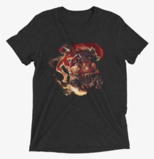 Short Sleeve T-shirt - Men's Jolly Roger - Destroyed - Triblend (multiple