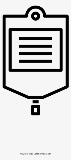 Iv Bag Coloring Page - Scalable Vector Graphics
