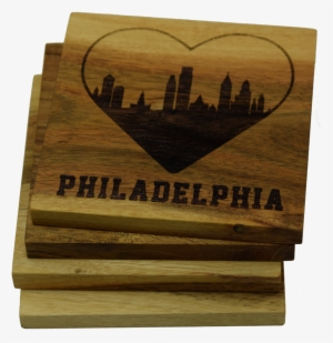 I Love Philadelphia Pennsylvania Skyline Coasters - Prestige Decanters I Love Philadelphia Pennsylvania