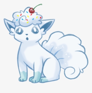 An Alolan Vulpix With Sprinkles And A Cherry Atop Its - Alola