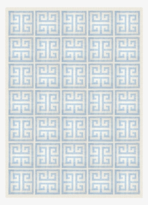 Greek Key Rug 4' X 6' - Jonathan Adler Light Blue Greek Key Peruvian Llama